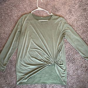 Long Sleeve Blouse w/ Side-Knot